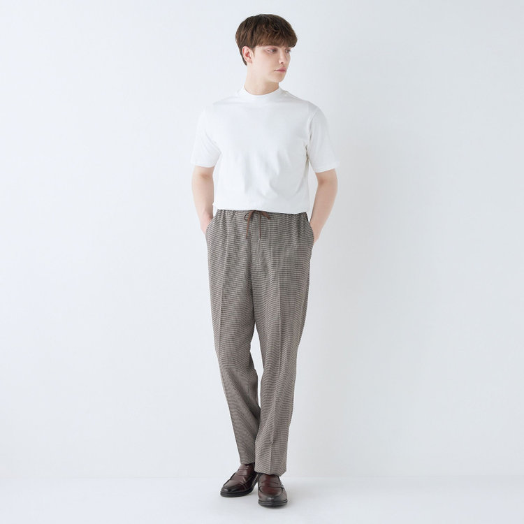 シルバーライン 【RBC】【春夏】オーバーサイズパンツ/ブラウン×チェック/ウエストシャーリング/ドローコード/4S SUSTAINABILITY&ECOLOGY FABRIC/※裾上げ済み仕様 その他