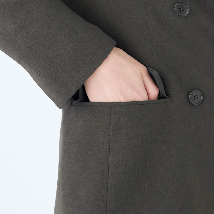 シルバーライン 【SL】【年間】4釦1掛けダブルジャケット/グレー/ウォッシャブル グレー濃色