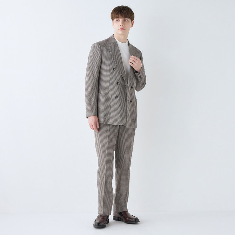 シルバーライン 【RBC】【春夏】オーバーサイズパンツ/ブラウン×チェック/ウエストシャーリング/ドローコード/4S SUSTAINABILITY&ECOLOGY FABRIC/※裾上げ済み仕様 その他