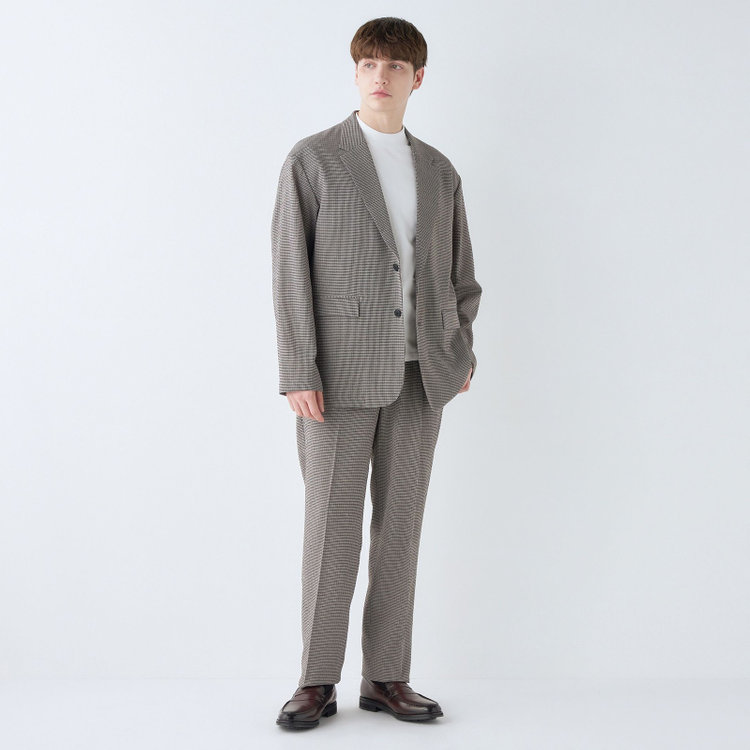 シルバーライン 【RBC】【春夏】オーバーサイズパンツ/ブラウン×チェック/ウエストシャーリング/ドローコード/4S SUSTAINABILITY&ECOLOGY FABRIC/※裾上げ済み仕様 その他