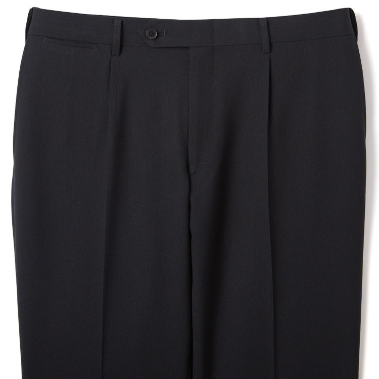 シルバーライン 【CLASSICO TAPERED】【春夏】1タックテーパードパンツ/ネイビー/ウエストムーブ仕様/4S SUSTAINABILITY&ECOLOGY FABRIC/※裾上げ済仕様 紺濃色
