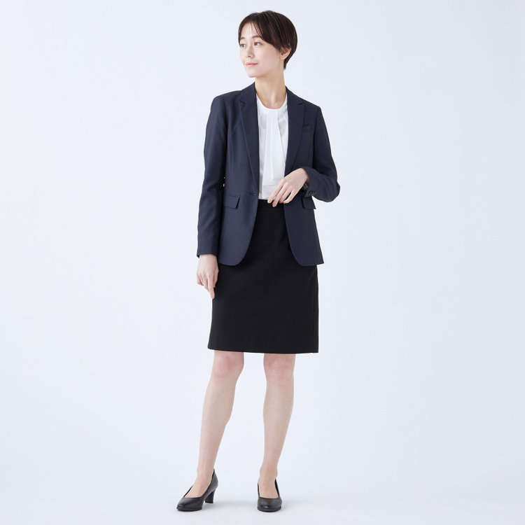 スーツセレクト 【WEB限定/OUTLET】【RELAX TAPERED】【年間】1釦ジャケット/ネイビー×ソリッド/ウォッシャブル ネイビー系(紺)