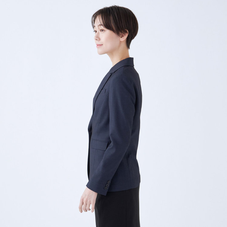 スーツセレクト 【WEB限定/OUTLET】【RELAX TAPERED】【年間】1釦ジャケット/ネイビー×ソリッド/ウォッシャブル ネイビー系(紺)