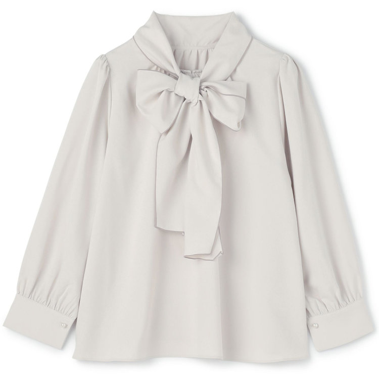 スーツセレクト 【SUIT SELECT×Samantha Thavasa】【長袖】前後2WAYボウタイブラウス/ベージュ/「ウォッシャブル可能」「2WAYストレッチ」「防シワ」「UV加工」「接触冷感」「透け軽減」 茶淡色