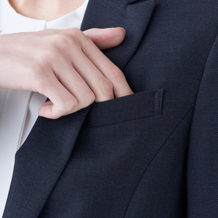 スーツセレクト 【WEB限定/OUTLET】【RELAX TAPERED】【年間】1釦ジャケット/ネイビー×ソリッド/ウォッシャブル ネイビー系(紺)