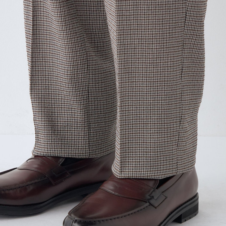 シルバーライン 【RBC】【春夏】オーバーサイズパンツ/ブラウン×チェック/ウエストシャーリング/ドローコード/4S SUSTAINABILITY&ECOLOGY FABRIC/※裾上げ済み仕様 その他