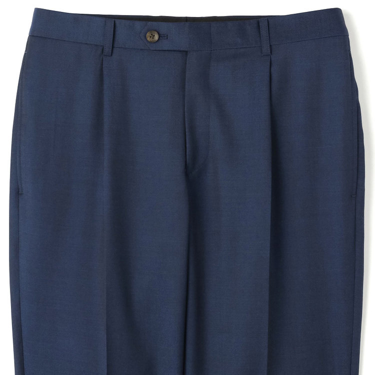 シルバーライン 【発送在庫あり】【CLASSICO TAPERED】【春夏】6釦2掛けダブルスーツ 1タック/ネイビー/チェンジポケット/MARZOTTO/※パンツ裾直し必要 青濃色