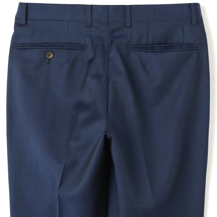 シルバーライン 【発送在庫あり】【CLASSICO TAPERED】【春夏】6釦2掛けダブルスーツ 1タック/ネイビー/チェンジポケット/MARZOTTO/※パンツ裾直し必要 青濃色