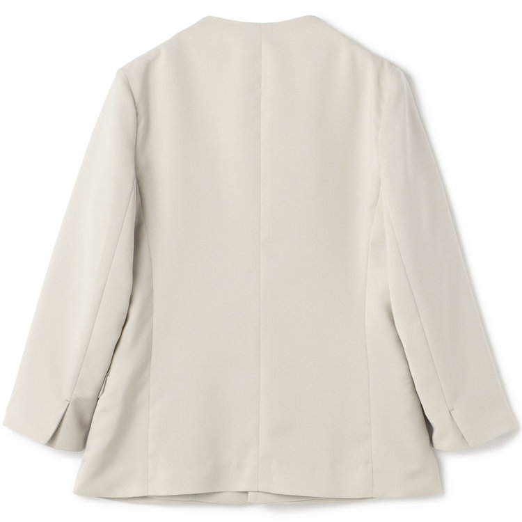 シルバーライン 【SL】【春夏】ノーカラー七分袖ジャケット/ライトグレー/ウォッシャブル グレー淡色