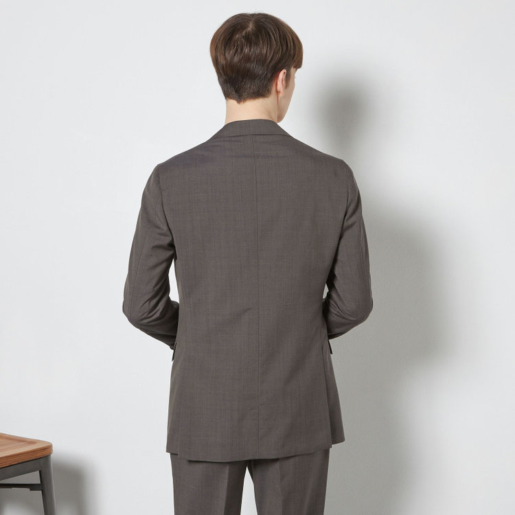 シルバーライン 【CLASSICO TAPERED】【春夏】2釦ピークドラペルスーツ 2タック/ブラウン/MARZOTTO/※裾上げ必要 茶濃色