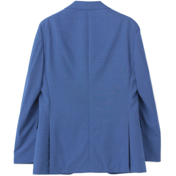 シルバーライン 【CLASSICO TAPERED】【春夏】3釦段返りシングルスーツ 2タック/ネイビー×ハウンドトゥース/ウエストムーブ/DRAGO lanificio in billa fabric made in italy/※裾上げ必要 青中間