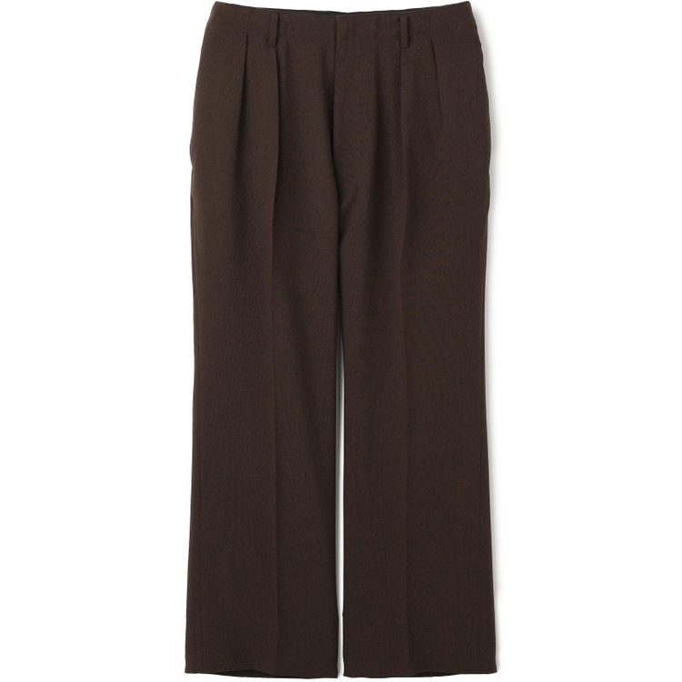 シルバーライン 【RBC】【春夏】2タックパンツ/ブラウン/サイド尾錠/4S SUSTAINABILITY&ECOLOGY FABRIC/※裾上げ必要 茶中間