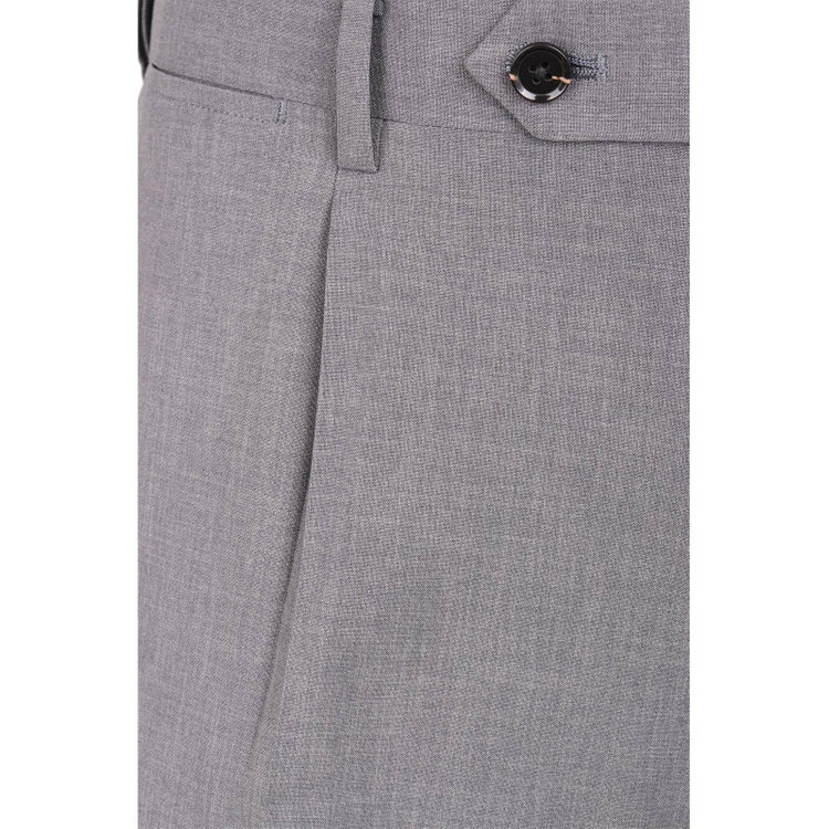 スーツセレクト 【CLASSICO TAPERED】【春夏】1タックテーパードパンツ/グレー×ソリッド/ウエストムーブ/ウォッシャブル/裾上げ済仕様/4S SUSTAINABILITY&ECOLOGY FABRIC グレー系(灰)