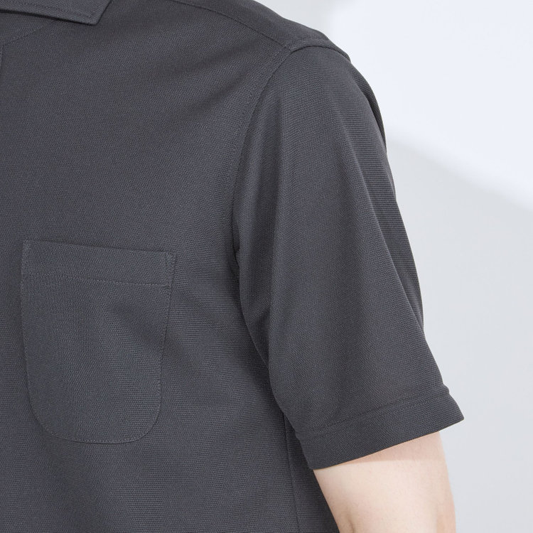 シルバーライン 【発送在庫あり】【WEB限定】【RBC/半袖】カッタウェイビズポロシャツ プルオーバータイプ/ダークグレー/4S グレー中間