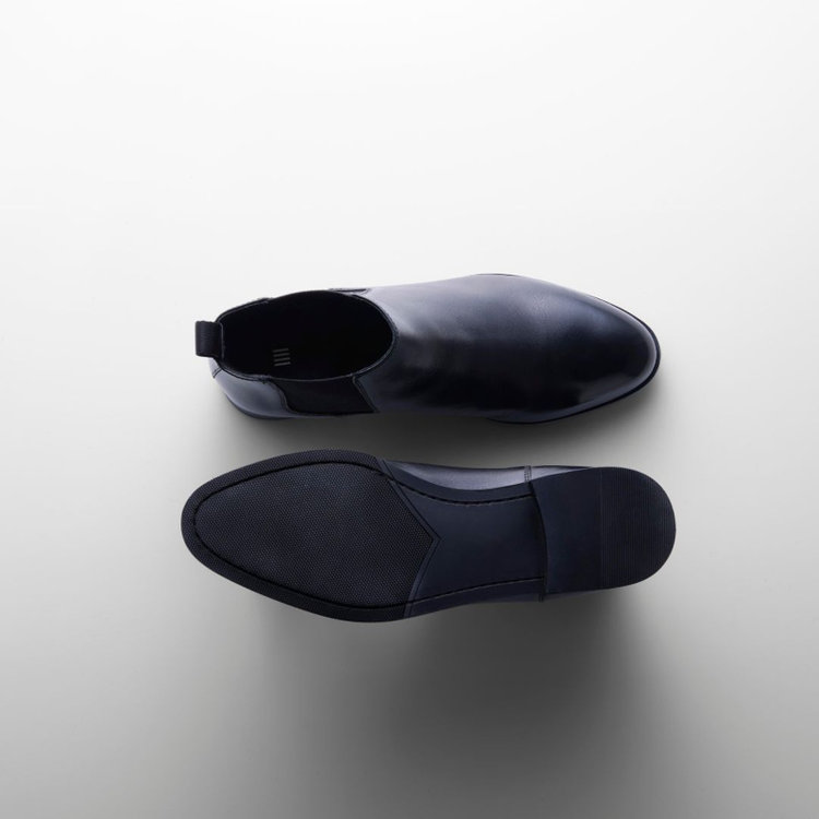 スーツセレクト サイドゴアブーツ/ブラック/牛革（キップ）「LWG認証レザー」 黒