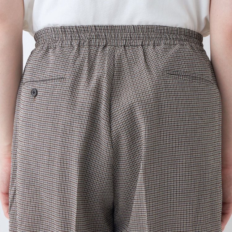 シルバーライン 【RBC】【春夏】オーバーサイズパンツ/ブラウン×チェック/ウエストシャーリング/ドローコード/4S SUSTAINABILITY&ECOLOGY FABRIC/※裾上げ済み仕様 その他