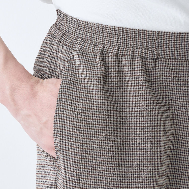 シルバーライン 【RBC】【春夏】オーバーサイズパンツ/ブラウン×チェック/ウエストシャーリング/ドローコード/4S SUSTAINABILITY&ECOLOGY FABRIC/※裾上げ済み仕様 その他