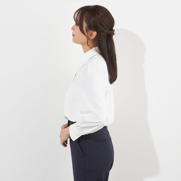 サマンサ 【SUIT SELECT×Samantha Thavasa】【長袖】2WAYフリルタイブラウス/ホワイト 白