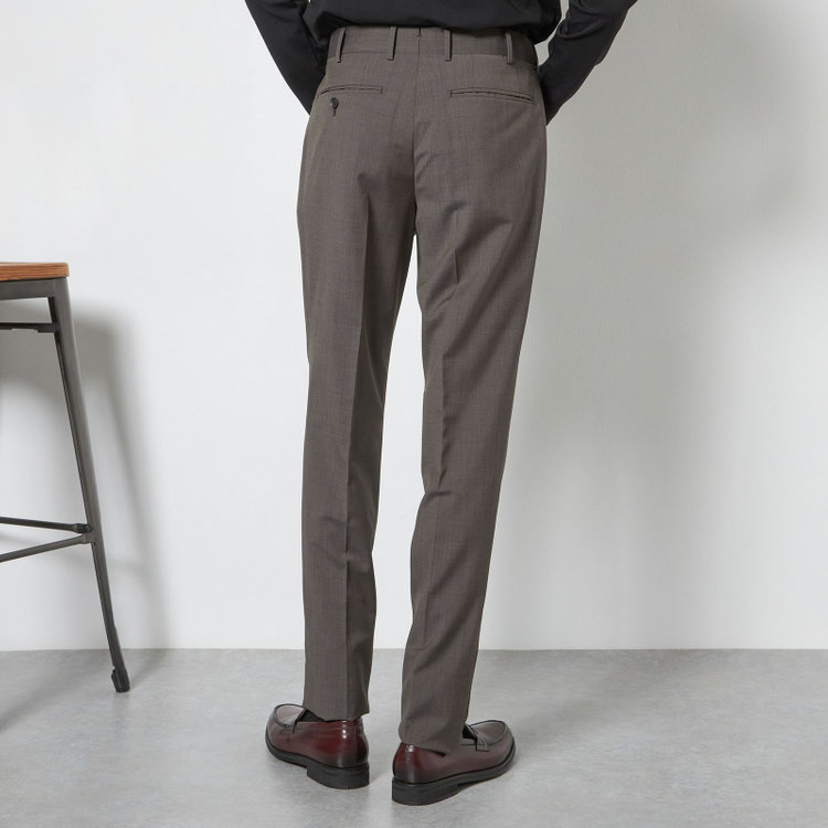 シルバーライン 【CLASSICO TAPERED】【春夏】2釦ピークドラペルスーツ 2タック/ブラウン/MARZOTTO/※裾上げ必要 茶濃色