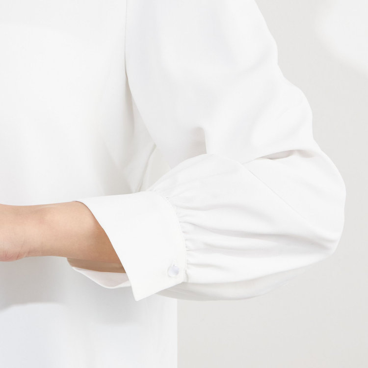 サマンサ 【SUIT SELECT×Samantha Thavasa】【長袖】2WAYフリルタイブラウス/ホワイト 白