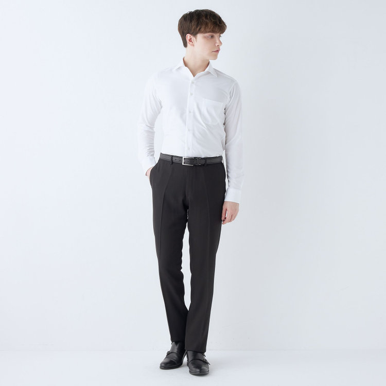 ブラックライン 【SLIM TAPERED】【春夏】0タックテーパードパンツ/ブラック/4S/※裾上げ済仕様 黒