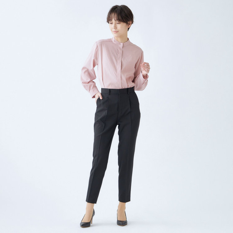 シルバーライン 【SL】【年間】テーパードパンツ/ブラック/ウォッシャブル/裾上げ済み仕様 黒