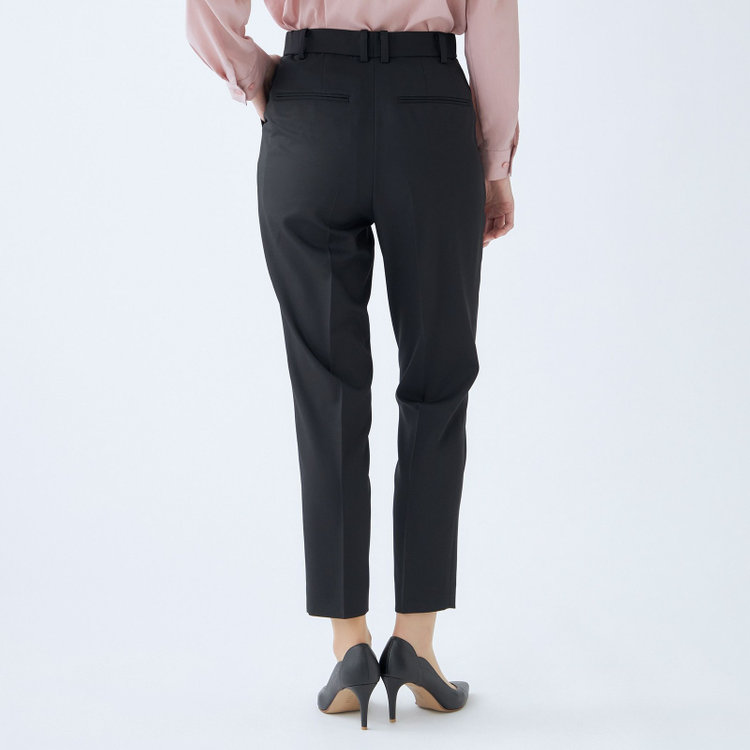 シルバーライン 【SL】【年間】テーパードパンツ/ブラック/ウォッシャブル/裾上げ済み仕様 黒