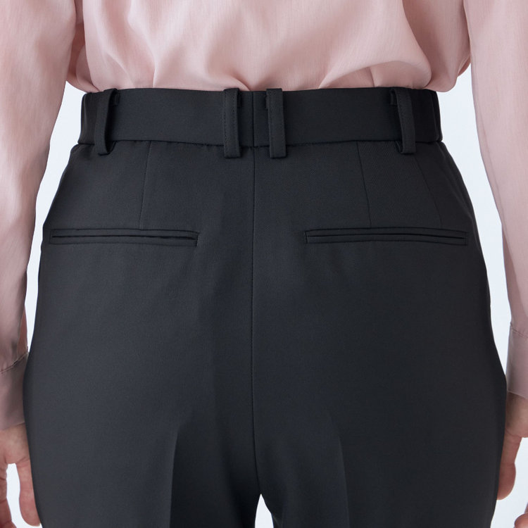 シルバーライン 【SL】【年間】テーパードパンツ/ブラック/ウォッシャブル/裾上げ済み仕様 黒