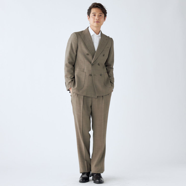 ブラックライン 【発送在庫あり】【RBC】【春夏】2タックワイドパンツ/カーキ/サイド尾錠/4S SUSTAINABILITY&ECOLOGY FABRIC/※裾上げ必要 黄淡色