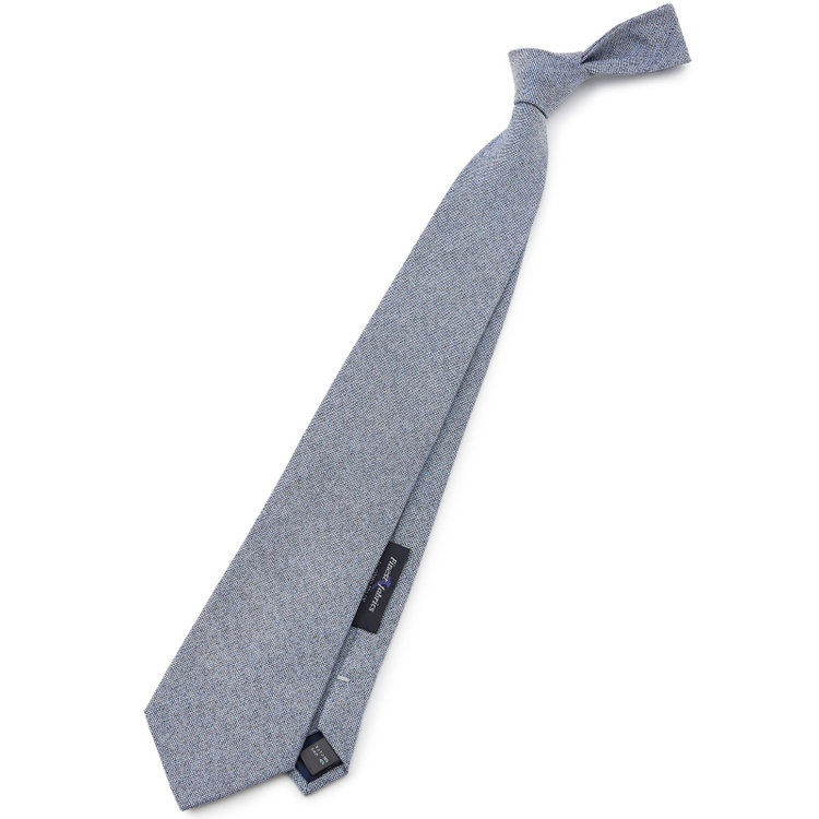 シルバーライン 【SILVER LINE】コットンシルクソリッド系ネクタイ 8.5cm幅/ネイビー/Finest fabrics by COMO ITALY その他
