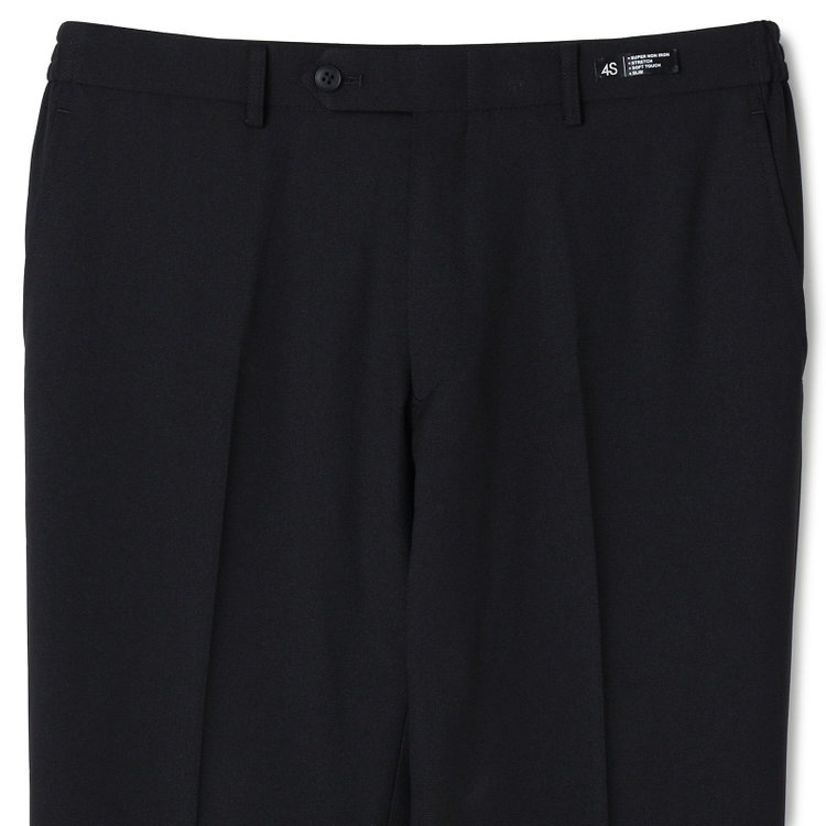 ブラックライン 【SLIM TAPERED】【春夏】0タックテーパードパンツ/ブラック/4S/※裾上げ済仕様 黒