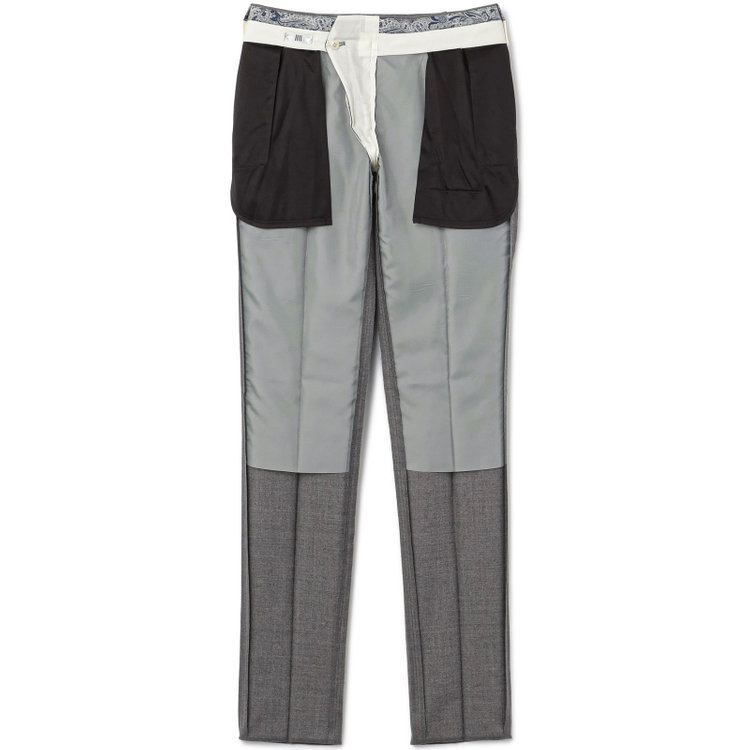 シルバーライン 【CLASSICO TAPERED】【秋冬】ウール 1タックテーパードパンツ/グレー×ソリッド/ウエストムーブ/※裾上げ必要 グレー淡色