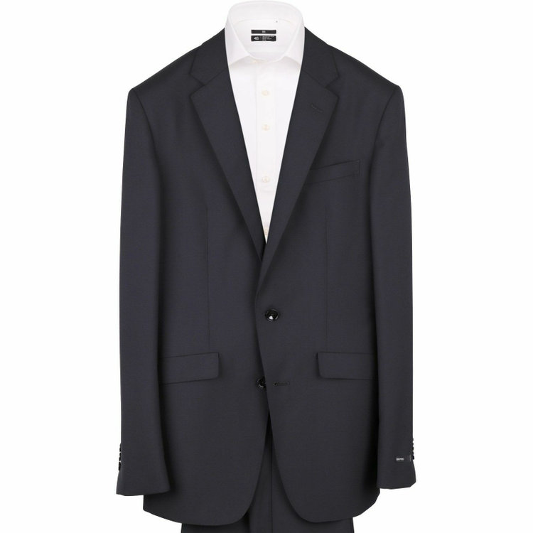 スーツセレクト 【WEB限定/OUTLET】【SLIM TAPERED_2】【年間】スペアパンツ付き/2釦シングルスーツ 0タック/ブラック×ソリッド/THE RECRUIT STYLE/SHOWER CLEAN ブラック系(黒)