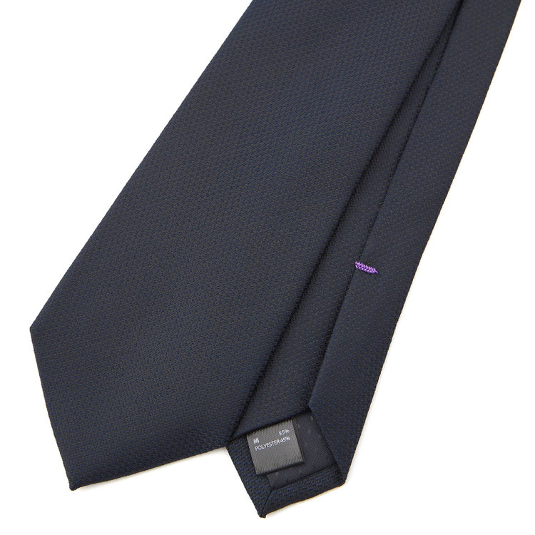 ブラックライン 【BLACK LINE】シルクブレンドソリッドネクタイ 7.5cm幅/ネイビー その他