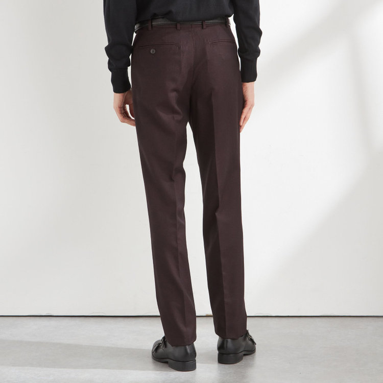 シルバーライン 【発送在庫あり】 【CLASSICO TAPERED】【秋冬】6釦2掛けダブルスーツ 2タック/ダークワイン/MARZOTTO/※裾上げ必要 赤濃色