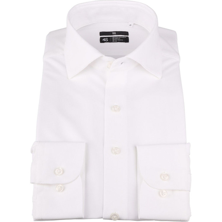 SUIT SELECT　アウトレット 【WEB限定/OUTLET/汚れ・キズ等有】【BL-3】【スーパーノンアイロン】ワイドカラードレスワイシャツ/ホワイト/SUPER NON IRON 4S 白