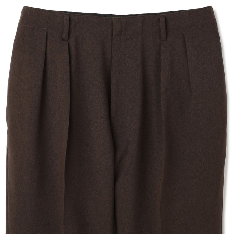 シルバーライン 【RBC】【春夏】2タックパンツ/ブラウン/サイド尾錠/4S SUSTAINABILITY&ECOLOGY FABRIC/※裾上げ必要 茶中間