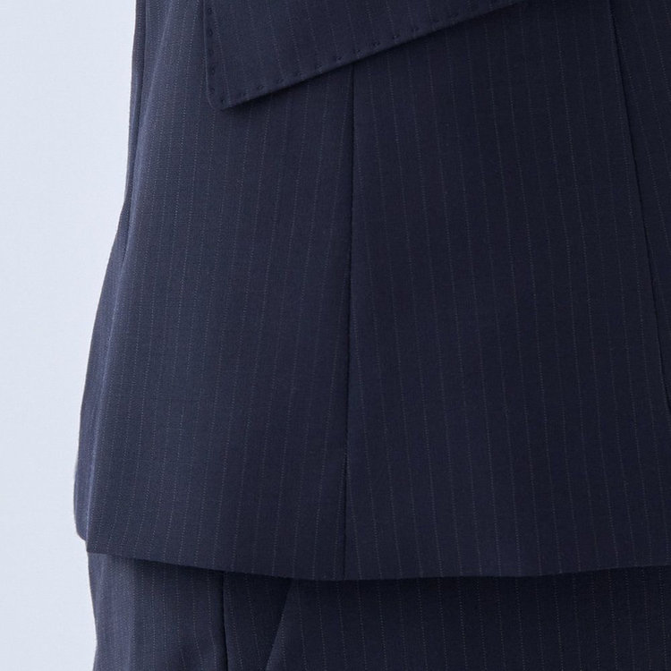 スーツセレクト 【SUIT SELECT×Samantha Thavasa】【年間】1釦ジャケット/ネイビー×ストライプ/4S/マシンウォシャブル ネイビー系(紺)