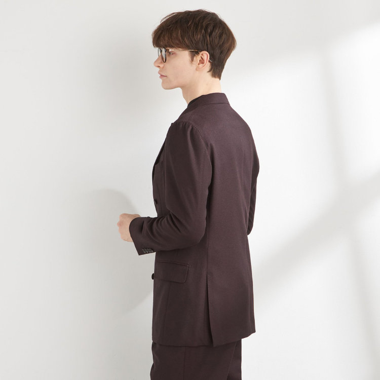 シルバーライン 【発送在庫あり】 【CLASSICO TAPERED】【秋冬】6釦2掛けダブルスーツ 2タック/ダークワイン/MARZOTTO/※裾上げ必要 赤濃色