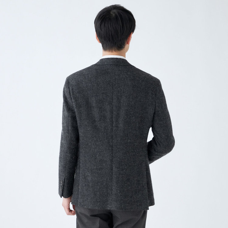 シルバーライン 【発送在庫あり】【Just Loose】【秋冬】2釦ジャケット/グレー+ツイード/MALLALIEUS 1863 woven in englan グレー濃色