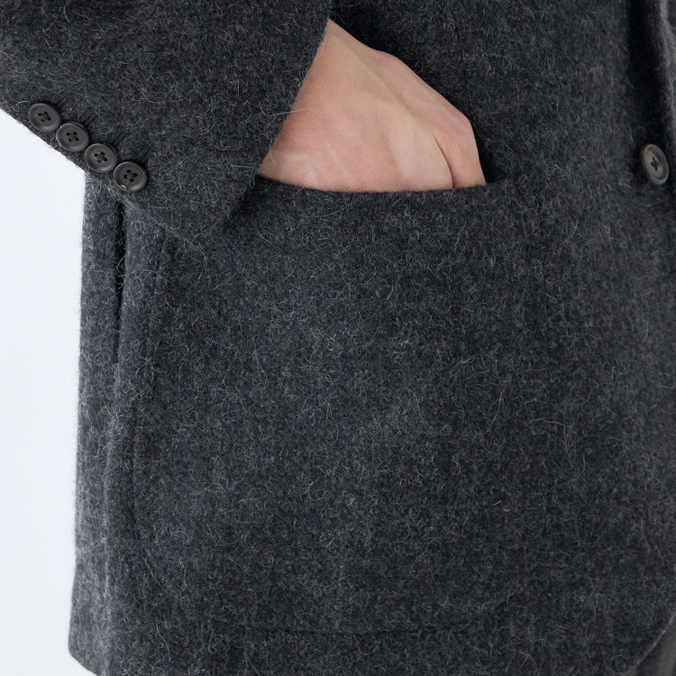 シルバーライン 【発送在庫あり】【Just Loose】【秋冬】2釦ジャケット/グレー+ツイード/MALLALIEUS 1863 woven in englan グレー濃色