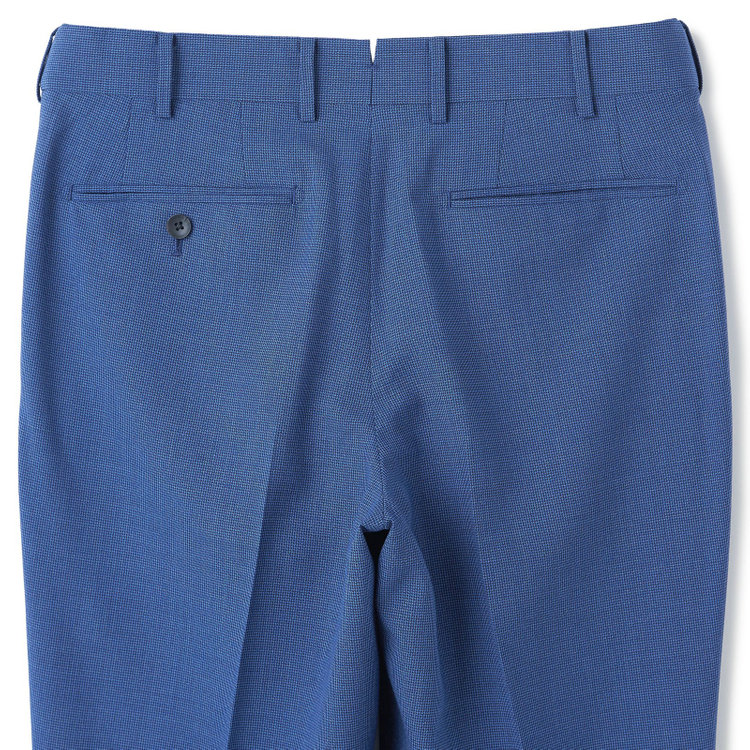 シルバーライン 【CLASSICO TAPERED】【春夏】3釦段返りシングルスーツ 2タック/ネイビー×ハウンドトゥース/ウエストムーブ/DRAGO lanificio in billa fabric made in italy/※裾上げ必要 青中間