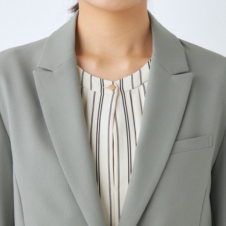 シルバーライン 【SL】【年間】1釦シングルパンツスーツ/グリーン/パンツウエストシャーリング/ウォッシャブル/※パンツ裾上げ済仕様 緑淡色