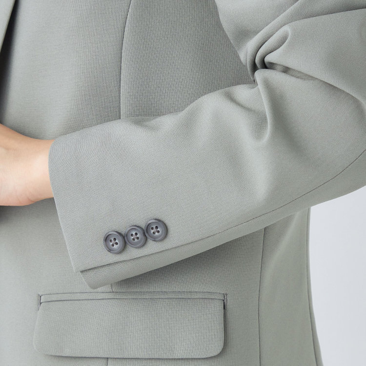 シルバーライン 【SL】【年間】1釦シングルパンツスーツ/グリーン/パンツウエストシャーリング/ウォッシャブル/※パンツ裾上げ済仕様 緑淡色