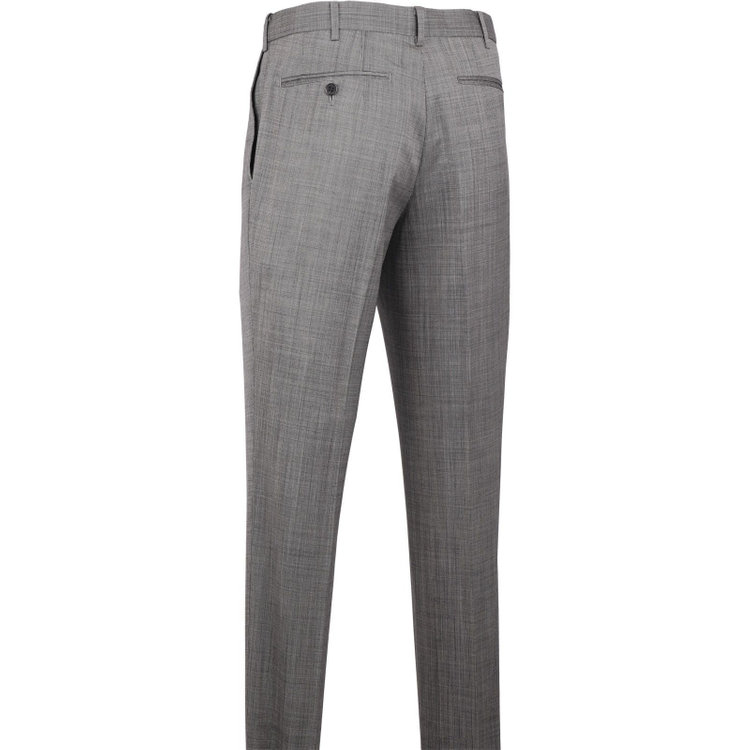 スーツセレクト 【CLASSICO TAPERED】【春夏】ウール 1タックテーパードパンツ/グレー×ソリッド/ウエストムーブ/ウォッシャブル/※裾上げ必要 グレー系(灰)