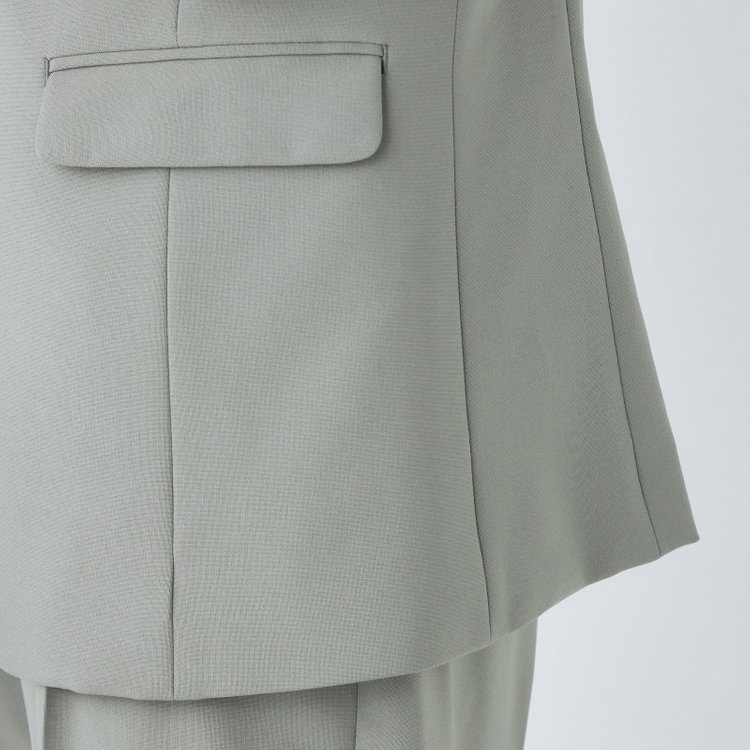 シルバーライン 【SL】【年間】1釦シングルパンツスーツ/グリーン/パンツウエストシャーリング/ウォッシャブル/※パンツ裾上げ済仕様 緑淡色