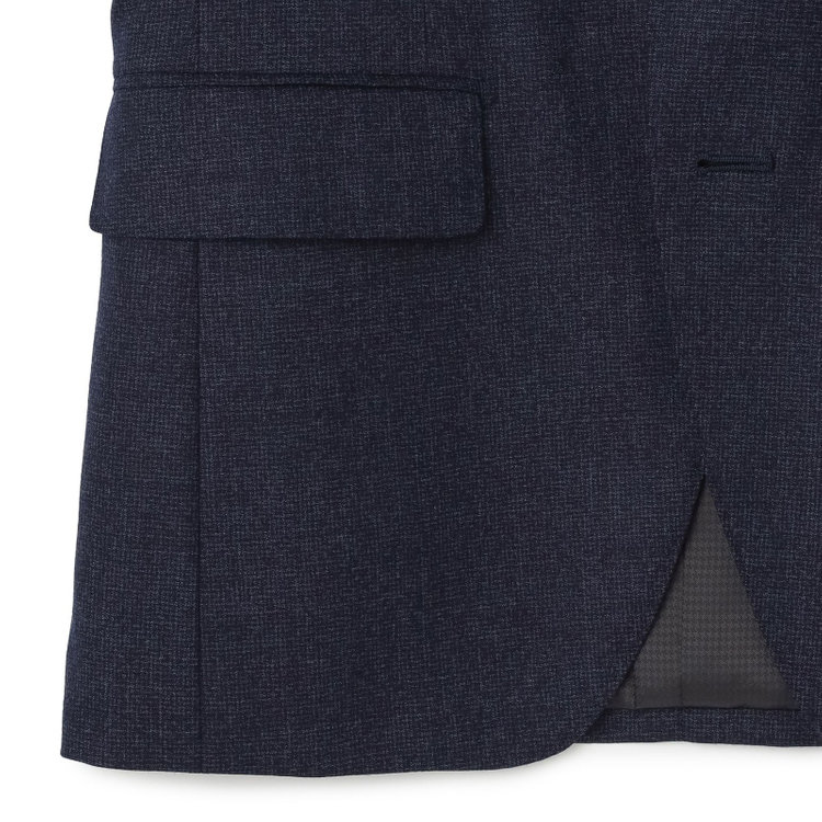 シルバーライン 【発送在庫あり】【CLASSICO TAPERED】【秋冬】2釦シングルスーツ 1タック/ネイビー/Ermenegildo Zegna LOOP woven in italy/※裾上げ必要 青濃色