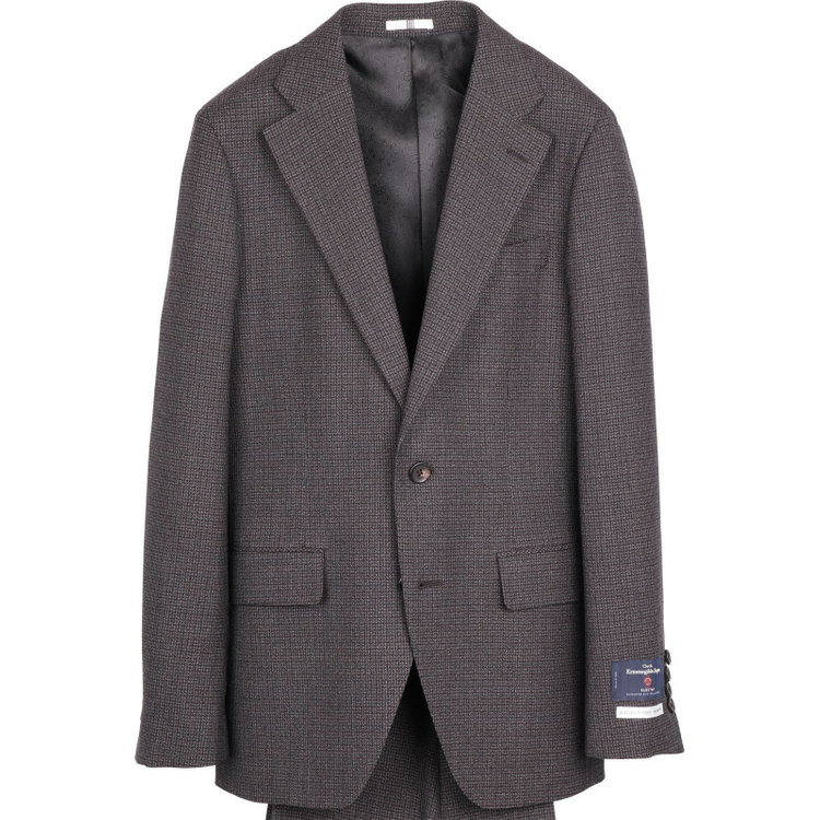 CLASSICO TAPERED】【秋冬】2釦シングルスーツ 1タック/ブラウン 