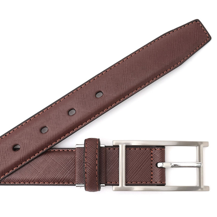 ブラックライン ピンバックルベルト 3.0幅/ブラウン(ウエスト97cmまで対応) 茶中間