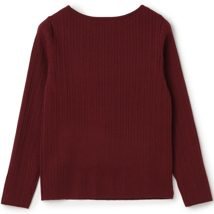 シルバーライン 【SL】【秋冬】ボートネック ニットセーター/ワイン/マシンウォッシャブル 赤濃色